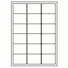 535 - Label Size 63.5mm x 46.6mm - 18 labels per sheet